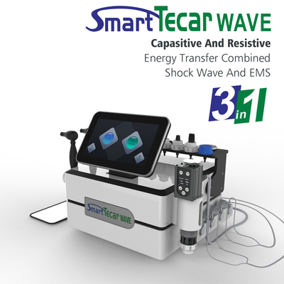 3 in 1 macchina di diatermia SME Shockwave di Tecar per fisioterapia del corpo per la lesione di sport e l'effetto delle celluliti
