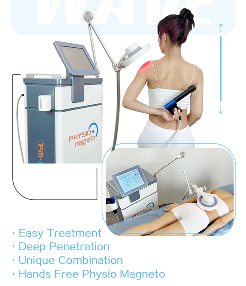 ESWT Shockwave Combine EMTT Magneto Fisioterapia Macchina con sistema di raffreddamento ad acqua