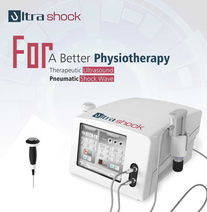 UltraShock 2 in 1 fisioterapia di ultrasuono della macchina di onda d'urto di Penumatic per sollievo dal dolore del corpo